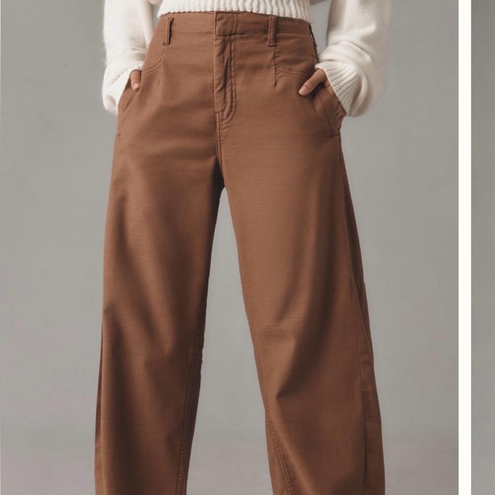 The Vintage Bow Full-Length Pants by Pilcro 25P Taupe